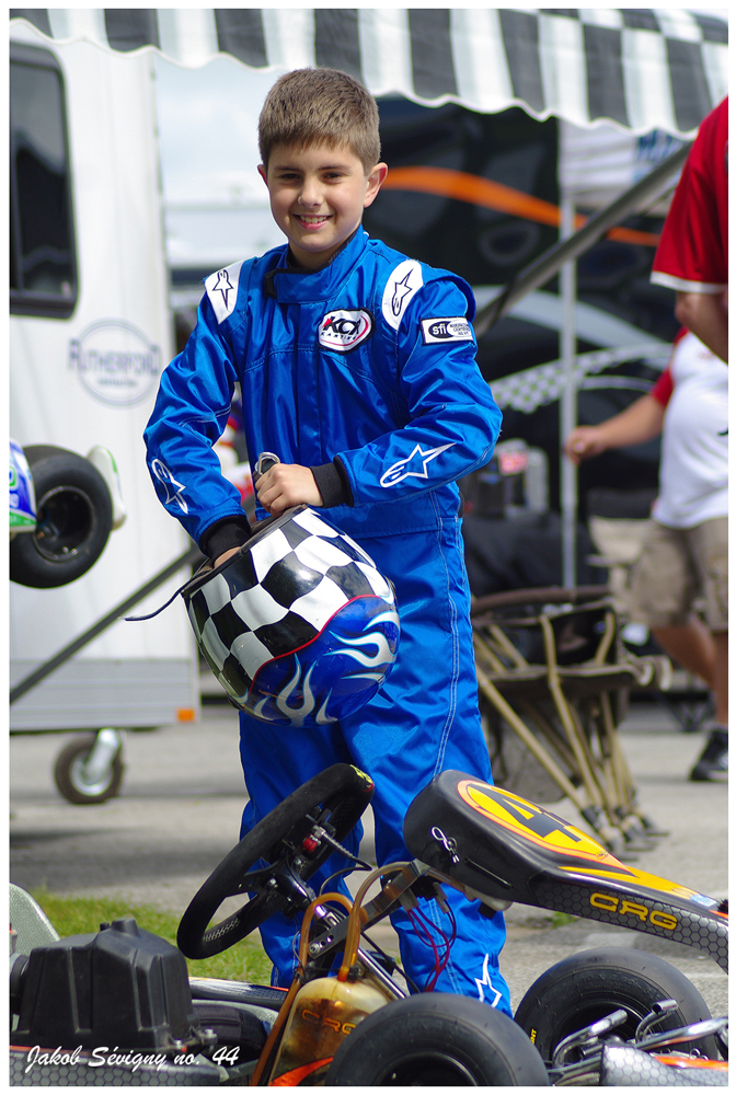 Jakob S�vigny no.44 - Pilote de karting - Qu�bec - Canada